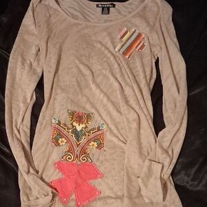 Bozzolo Light Pink Leopard Print Top